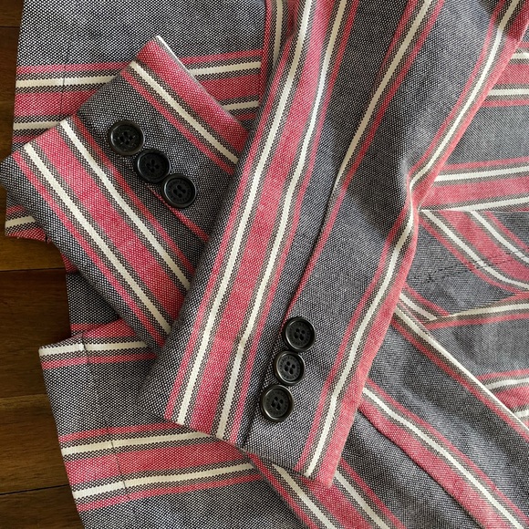 L.A.M.B. blazer gray and red stripe size 2 - Picture 7 of 16